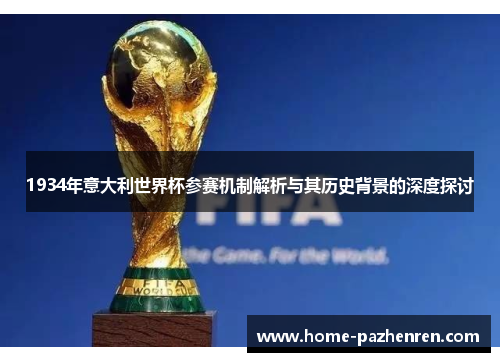 1934年意大利世界杯参赛机制解析与其历史背景的深度探讨
